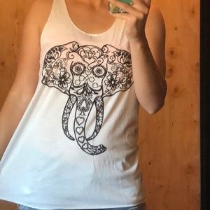 Elephant print tank top